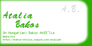 atalia bakos business card